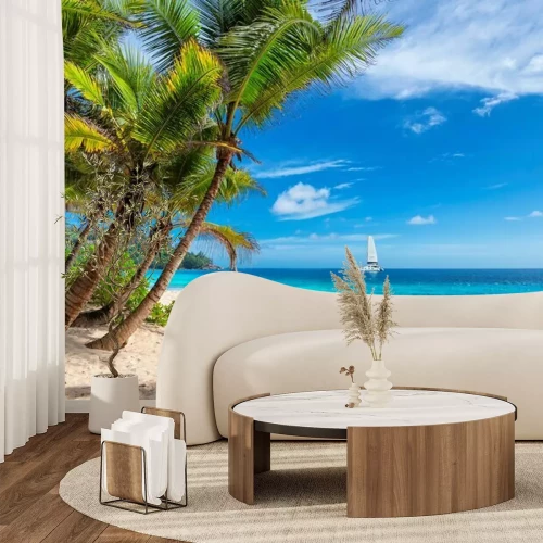 Papier peint  Palm beach et océan