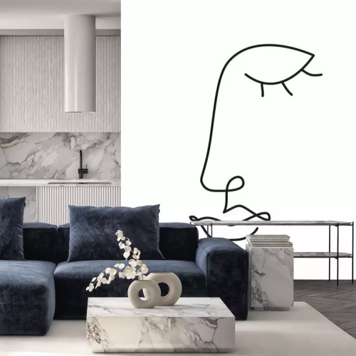 Papier peint  Portrait au trait