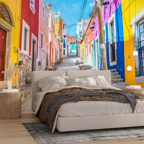 Papier peint  Ruelles colorées dans la ville