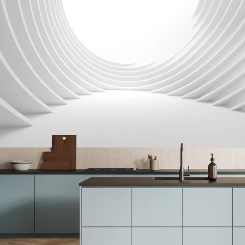 Papier peint  Architecture blanche 3d futuriste