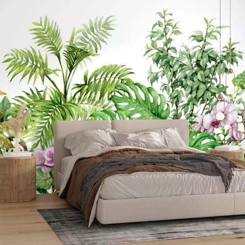 Papier peint  Plantes et fleurs roses