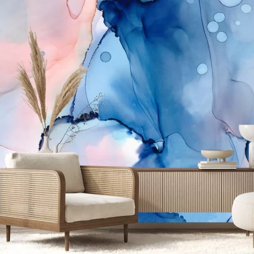 Sticker  Mélanger les couleurs bleu et rose