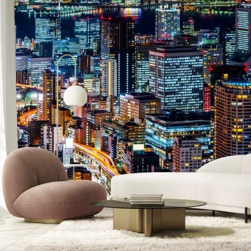 Papier peint  Tokyo paysage nocturne