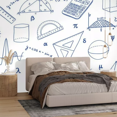 Papier peint  Dessin mathématique avec motifs et figures