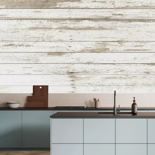 Papier peint  Texture de planche en bois blanc