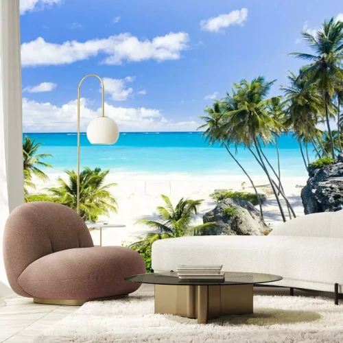 Papier peint  Mer et plage des Caraïbes