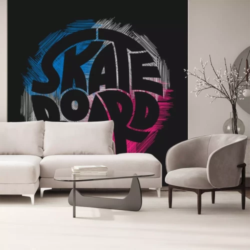 Sticker  Dessin et texte skateboard