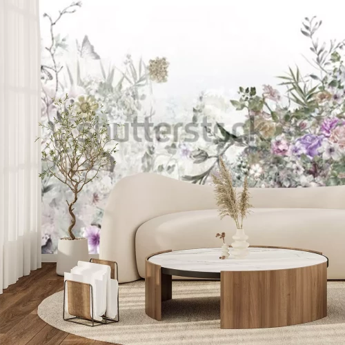 Papier peint  Un jardin plein de plantes