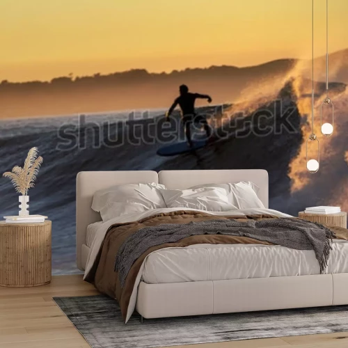 Papier peint  Sport aquatique au coucher du soleil