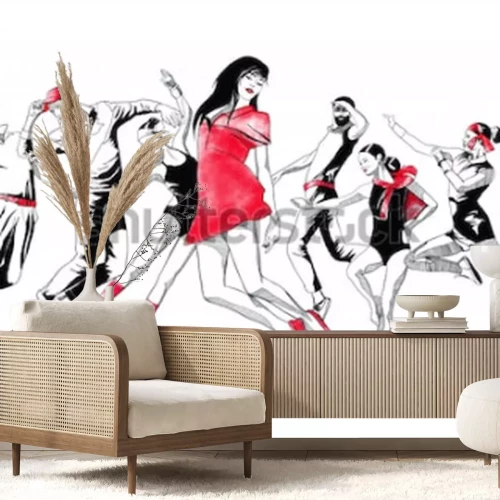 Papier peint  Jeunes qui dansent