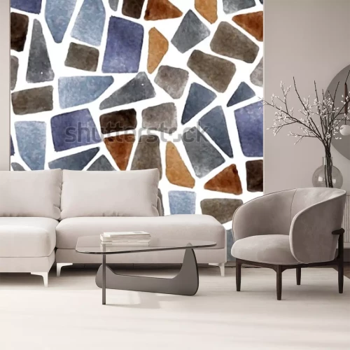 Papier peint  Mur pierres peintes