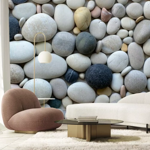 Papier peint  Galets de couleur