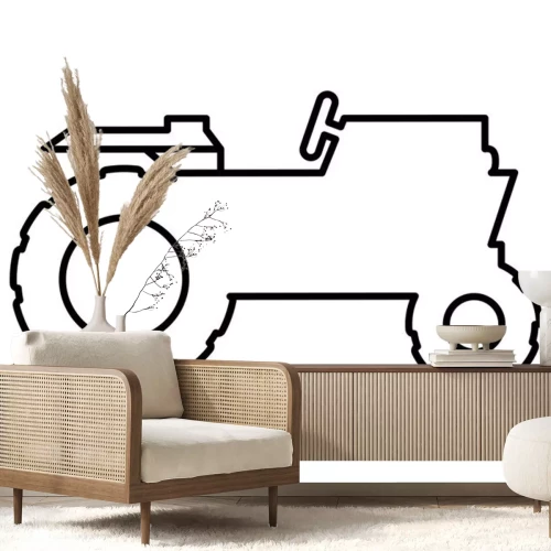 Sticker  icône de tracteur agriculture silhouette