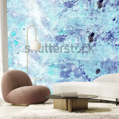 Papier peint  Mur de béton bleu turquoise