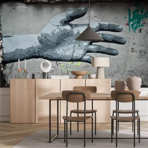 Papier peint  Graffitis sur un mur de béton