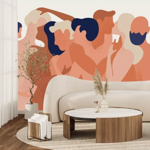 Papier peint  Personnes s'embrassant dessins