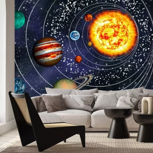Papier peint  Système solaire 3D