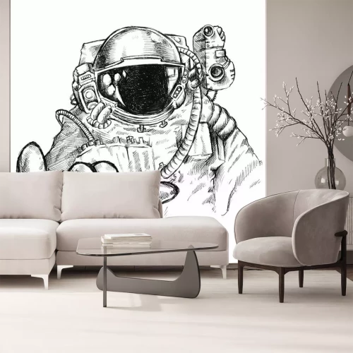 Sticker  Dessin détaillé de l'astronaute