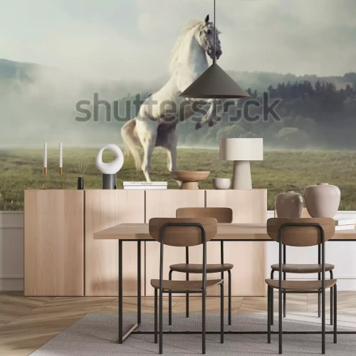 Papier peint  Cheval cabré