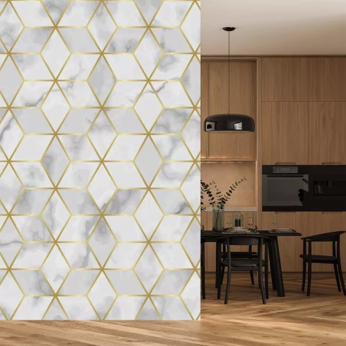 Sticker  Mosaïque grise à l'esthétique glamour