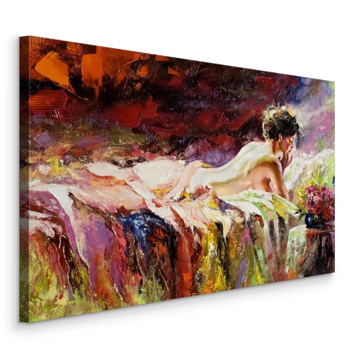 Tableau  La jeune fille nue portant sur un lit