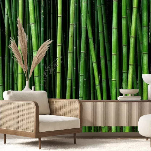Papier peint  Tiges de bambou verticales