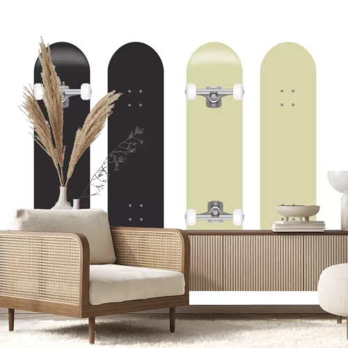 Sticker  Skateboard clair et foncé
