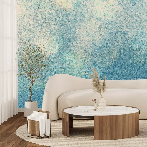 Papier peint  Motif givré sur le verre