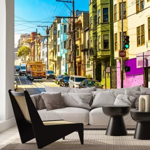 Papier peint  Tramways dans les rues de San Francisco