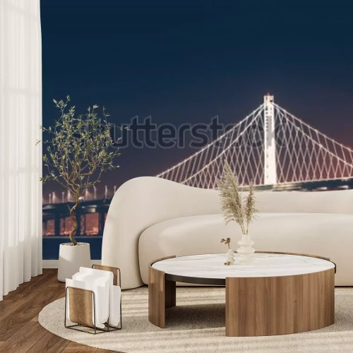 Papier peint  Pont Bay Bridge de nuit