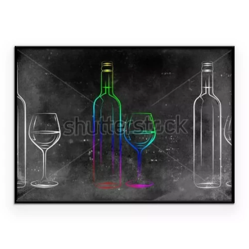 Poster  Verre et vin