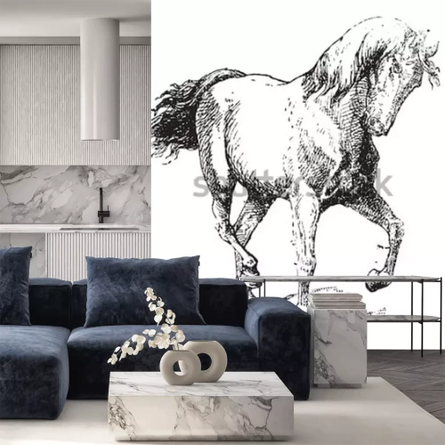 Sticker  Monture de chevaux avec gravure de sabot