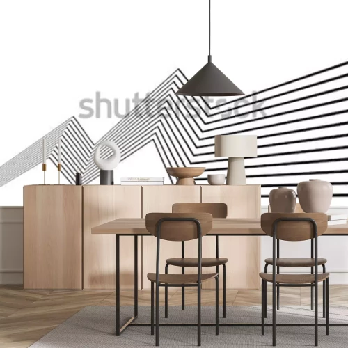 Papier peint  Motif chiffres en 3D