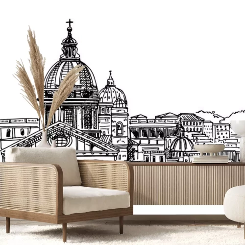 Sticker  vue sur le centre historique de Rome, Italie