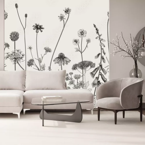 Papier peint  Plantes délicates dans la clairière