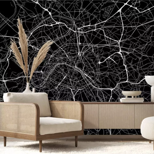 Sticker  Carte des zones sombres de Paris, France