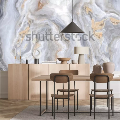 Papier peint  Marbre gris glamour