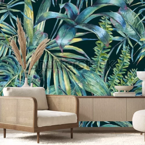 Papier peint  Feuilles tropicales et nature