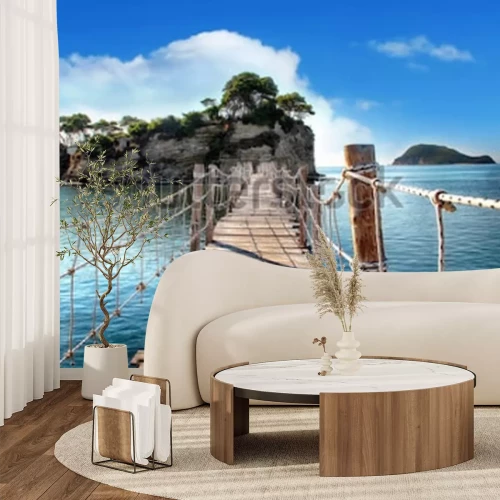 Papier peint  Passerelle sur une île exotique