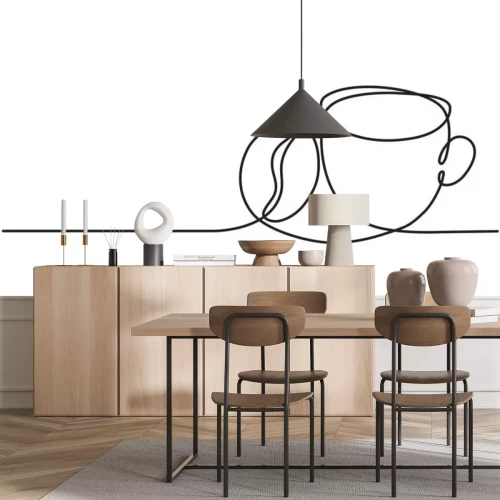 Sticker  Graphismes minimalistes avec une tasse de café