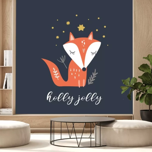 Sticker  Vecteur été mignon fille bébé petit renard