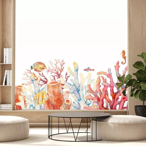 Papier peint  Aquarelle de récif corallien