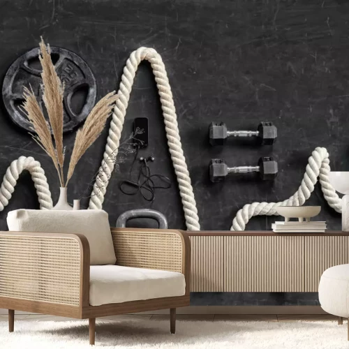 Papier peint  Équipement sportif pour les exercices en salle de sport