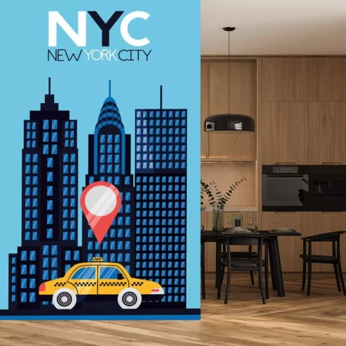 Sticker  carte de new york city