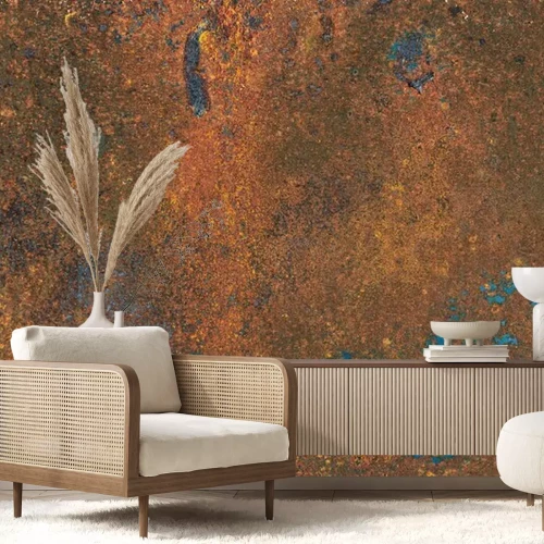 Papier peint  Abstraction rouillée