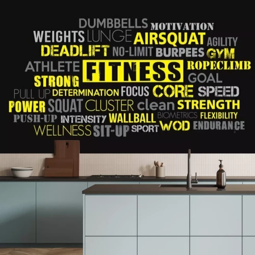 Papier peint  Typographie pour un club de fitness