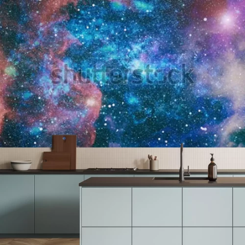 Sticker  Cosmos aux couleurs pastel bleu rose