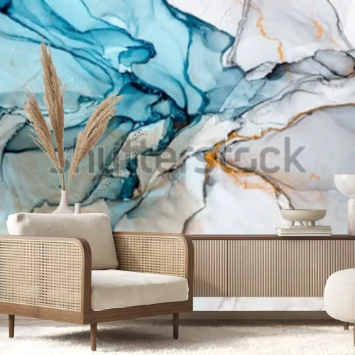 Papier peint  Gros plan d'un marbre fissuré