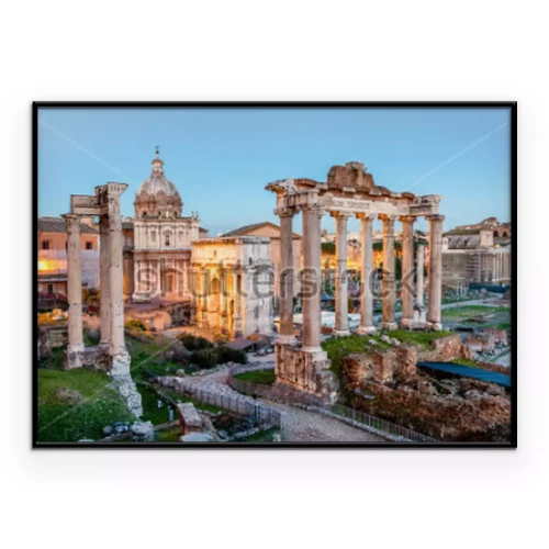 Poster  Vue du Forum romain au crépuscule
