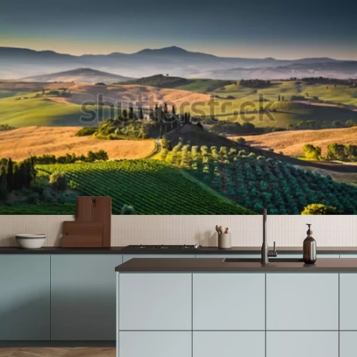 Papier peint  Champ en Italie